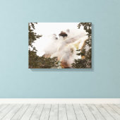 Steamy Bison Canvas Afdruk (Insitu (Houten vloer))