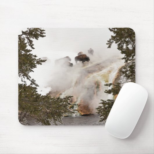Steamy Bison Mousepad Muismat (Met muis)