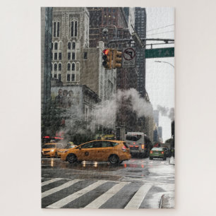 Steamy Day New York City NYC Yellow Taxi Cab Legpuzzel