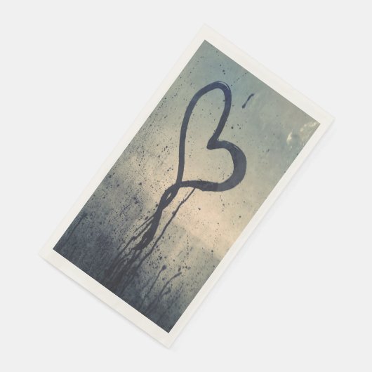 Steamy Drawn Heart Servet (Hoek)