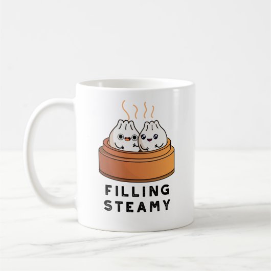 Steamy Funny Dimsum Bao Pun vullen Koffiemok (Links)
