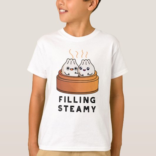 Steamy Funny Dimsum Bao Pun vullen T-shirt (Voorkant)