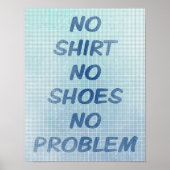 Steamy Tiled Bathroom Wall Art Poster (Voorkant)