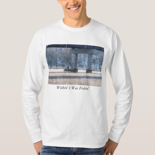 Steamy Winter Fishing Lake Taneycomo Long Sleeve T-shirt (Voorkant)