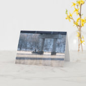 Steamy Winter Vist het Taneycomo-Wenskaart Kaart (Gele Bloem)