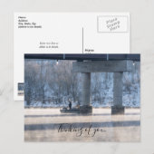 Steamy Winter Vist het Taneycomomeer Briefkaart (Voorkant / Achterkant)