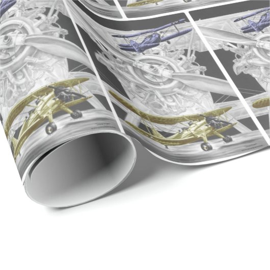 Stearman Biplane Cadeaupapier (Rol Hoek)