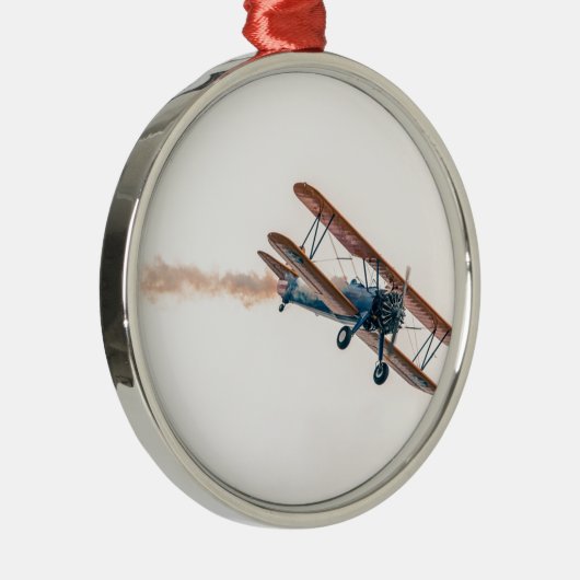 Stearman Pt-13d Double Decker Vliegtuig Fly Metalen Ornament (Rechts)