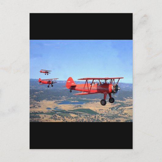 Stearman, PT-17, 1943_Classic Aviation Briefkaart (Voorkant)