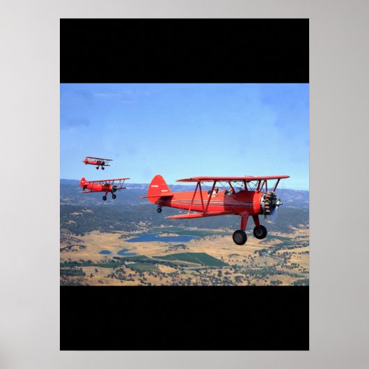 Stearman, PT-17, 1943_Classic Aviation Poster (Voorkant)