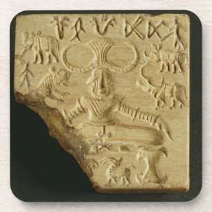 Steatite Pasupati, zeehond Mohenjodaro, 2300-1750 Drankjes Onderzetter