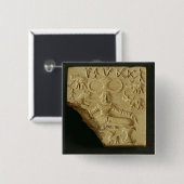 Steatite Pasupati, zeehond Mohenjodaro, 2300-1750  Vierkante Button 5,1 Cm (Voorkant /achterkant)