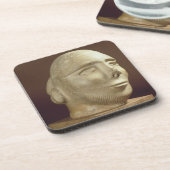 Steatite portrait head, Mohenjodaro, 2300-1750 BC Onderzetter (Linkerzijde)