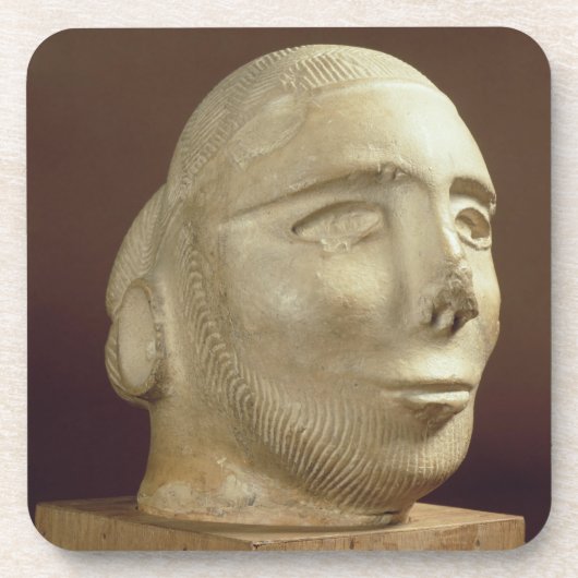Steatite portrait head, Mohenjodaro, 2300-1750 BC Onderzetter (Voorkant)