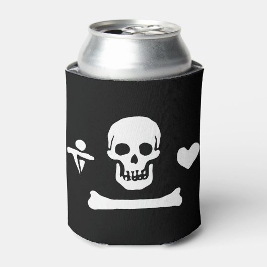 Stede Bonnet Pirate Flag Jolly Roger Blikjeskoeler (Blikje Voorkant)