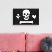 Stede Bonnet Pirate Flag Jolly Roger Canvas Afdruk (Insitu (Woonkamer))