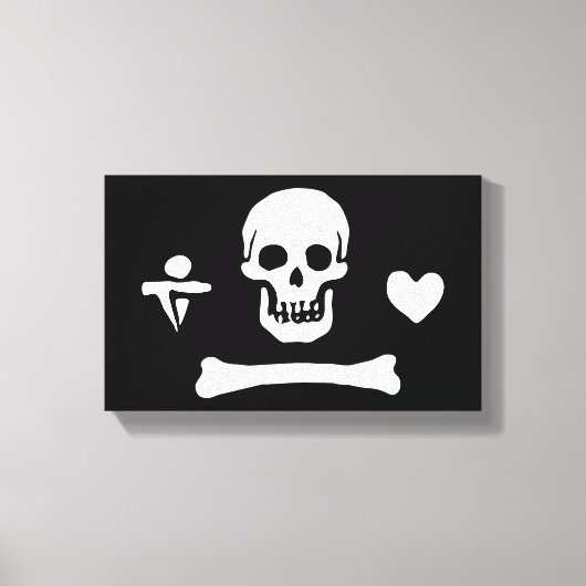 Stede Bonnet Pirate Flag Jolly Roger Canvas Afdruk (Voorkant)