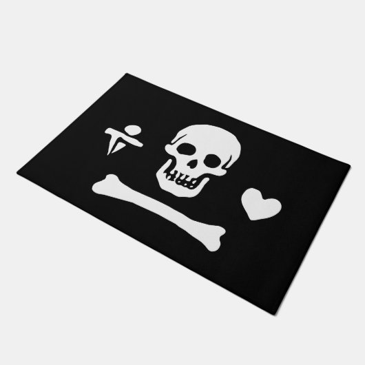 Stede Bonnet Pirate Flag Jolly Roger Deurmat (Schuin)