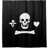 Stede Bonnet Pirate Flag Jolly Roger Douchegordijn (Voorkant)