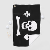 Stede Bonnet Pirate Flag Jolly Roger Golfhanddoek (Insitu)