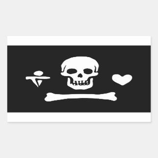 Stede Bonnet Pirate Flag Jolly Roger Rechthoekige Sticker