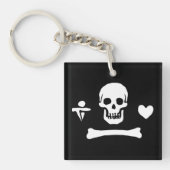 Stede Bonnet Pirate Flag Jolly Roger Sleutelhanger (voorkant)
