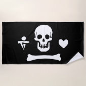 Stede Bonnet Pirate Flag Jolly Roger Strandlaken (Voorkant)