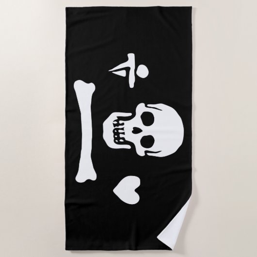 Stede Bonnet Pirate Flag Jolly Roger Strandlaken (Voorkant)