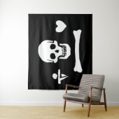 Stede Bonnet Pirate Flag Jolly Roger Wandkleed (In situ)