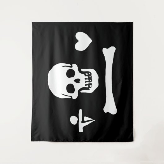 Stede Bonnet Pirate Flag Jolly Roger Wandkleed (Voorkant)