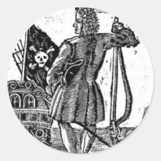 Stede Bonnet Pirate Portret Ronde Sticker