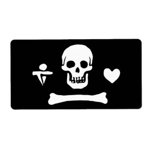 Stede Bonnet Piratenvlag Jolly Roger Etiket