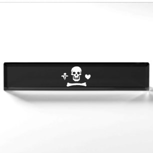 Stede Bonnet Piratenvlag Jolly Roger Naambordje