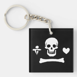 Stede Bonnet Piratenvlag Jolly Roger Sleutelhanger