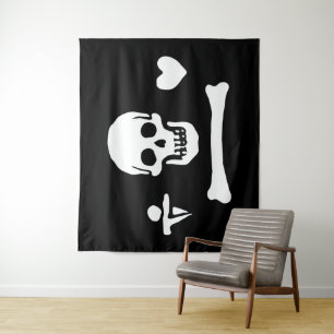 Stede Bonnet Piratenvlag Jolly Roger Wandkleed