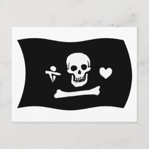 Stede Bonnet Vlag Ansichtkaart Briefkaart