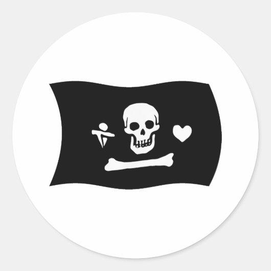 Stede Bonnet Vlag Sticker (Voorkant)