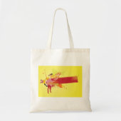 Stedelijk Abstract Rood en Geel Grunge Tote Bag (Voorkant)