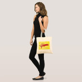 Stedelijk Abstract Rood en Geel Grunge Tote Bag