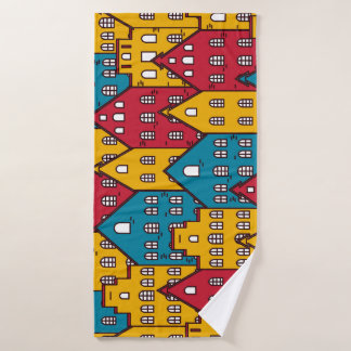 Stedelijk abstract: stadspatroon badhanddoek
