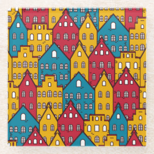 Stedelijk abstract:  stadspatroon glazen onderzetter