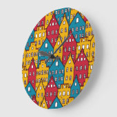 Stedelijk abstract:  stadspatroon grote klok (Hoek)