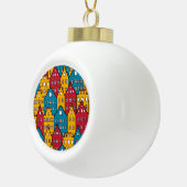 Stedelijk abstract: stadspatroon keramische bal ornament (Rechts)