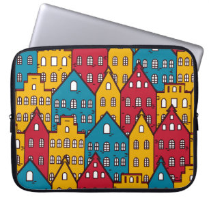 Stedelijk abstract:  stadspatroon laptop sleeve