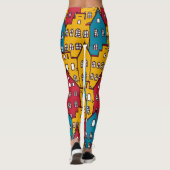 Stedelijk abstract: stadspatroon leggings (Achterkant)