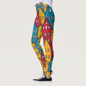 Stedelijk abstract: stadspatroon leggings (Links)
