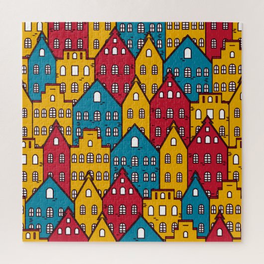 Stedelijk abstract:  stadspatroon legpuzzel (Verticaal)