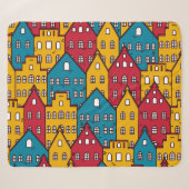 Stedelijk abstract:  stadspatroon sherpa deken (Voorkant (horizontaal))