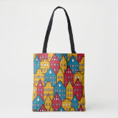 Stedelijk abstract: stadspatroon tote bag (Voorkant)