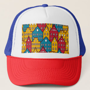 Stedelijk abstract: stadspatroon trucker pet